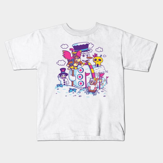 Winter Wonderland Kids T-Shirt by hoborobo
